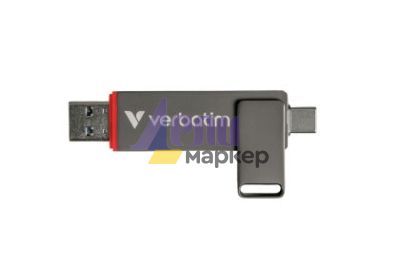 Твърд диск Verbatim Dual QuickStick USB-C & USB-A USB 3.2 Gen 1 128GB