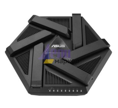 Рутер Asus Gaming Wireless Router, RT-AXE7800, AXE7800, Tri-Band, Quad-Core 1.7GHz CPU, 256MB/512MB Flash/RAM, 2.5G port, AiProtection Pro, Adaptive QoS, VPN Fusion, Instant Guard, IPTV, OFDMA, MU-MIMO, Beamforming, Link Aggregation, AiMesh, Black