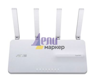 Рутер Asus Business Router & Access Point ExpertWiFi EBR63, AX3000, Dual-Band, Quad-Core 1.7GHz CPU, 256MB/512MB Flash/RAM, Gigabit, OFDMA, Beamforming, Switch & Security Gateway, 5 SSIDs, VLAN, SDN, site-to-sit VPN, wall mounting, White