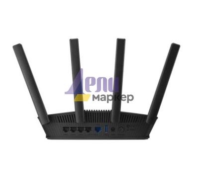 Рутер Asus Wireless Router, RT-BE58U, BE3600, Dual-Band, Quad-Core 2.0GHz CPU, 256MB/1GB Flash/RAM, 4K-QAM, 2.5G port, AiProtection Pro, NAT Passthrough, VPN, multiple SSIDs,  IPTV, Beamforming, 4G LTE/5G Mobile Tethering, AiMesh, Black