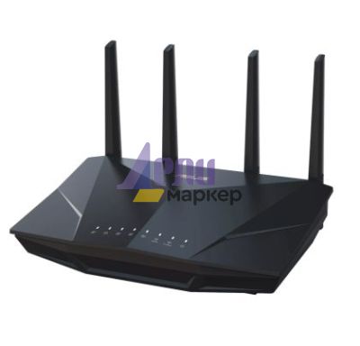 Рутер Asus Wireless Router, RT-AX5400, AX5400, Dual-Band, Tri-Core 1.5GHz CPU, 256MB/512MB Flash/RAM, Gigabit, AiProtection Pro, Adaptive QoS, VPN Fusion, IPTV, OFDMA, MU-MIMO, Beamforming, Link Aggregation, Port forwarding, AiMesh, Black