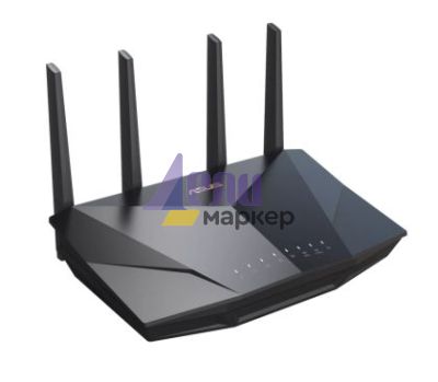 Рутер Asus Wireless Router, RT-AX5400, AX5400, Dual-Band, Tri-Core 1.5GHz CPU, 256MB/512MB Flash/RAM, Gigabit, AiProtection Pro, Adaptive QoS, VPN Fusion, IPTV, OFDMA, MU-MIMO, Beamforming, Link Aggregation, Port forwarding, AiMesh, Black