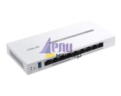 Рутер Asus Business Gigabit PoE+ VPN Wired Router, ExpertWiFi EBG19P, 8 PoE+ ports, 123W, 1 gigabit WAN+2 gigabit WAN/LAN, USB 3.2, PoE centralized control, SDN, guest portal, Multi-WAN, Commercial-Grade Network Security & VPN, wall mounting,White