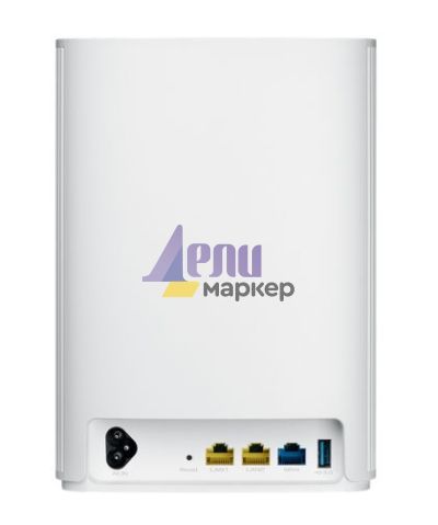 Меш система Asus Mesh WiFi, ZenWiFi AX Hybrid XP4 1PK, AX1800 + AV1300, Dual-Band, coverage up to 260m2, Quad-Core 1.2GHz CPU, 256MB/512MB Flash/RAM, Gigabit, AiProtection Pro, Adaptive QoS, VPN server/client, IPTV, OFDMA, Beamforming, AiMesh, White