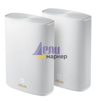 Меш система Asus Mesh WiFi, ZenWiFi AX Hybrid XP4 2PK, AX1800 + AV1300, Dual-Band, coverage up to 500m2, Quad-Core 1.2GHz CPU, 256MB/512MB Flash/RAM, Gigabit, AiProtection Pro, Adaptive QoS, VPN server/client, IPTV, OFDMA, Beamforming, AiMesh, White