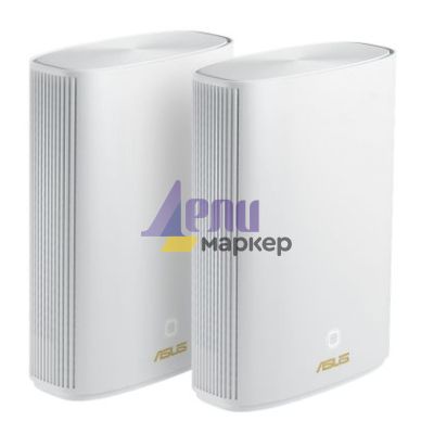 Меш система Asus Mesh WiFi, ZenWiFi AX Hybrid XP4 2PK, AX1800 + AV1300, Dual-Band, coverage up to 500m2, Quad-Core 1.2GHz CPU, 256MB/512MB Flash/RAM, Gigabit, AiProtection Pro, Adaptive QoS, VPN server/client, IPTV, OFDMA, Beamforming, AiMesh, White