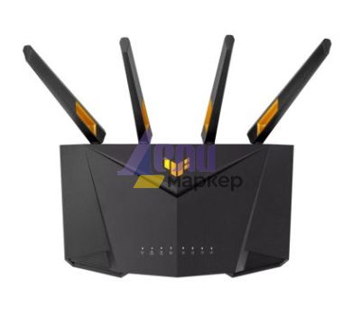 Рутер Asus Gaming Wireless Router,TUF Gaming AX3000 V2, AX3000, Dual-Band, Quad-Core 1.7GHz CPU, 256MB/512MB Flash/RAM, 2.5Gport, AiProtection Pro, Adaptive QoS, VPN Fusion, IPTV, OFDMA, Beamforming, Link Aggregation, Port forwarding, AiMesh, Black