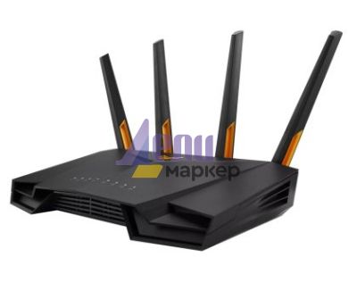 Рутер Asus Gaming Wireless Router,TUF Gaming AX3000 V2, AX3000, Dual-Band, Quad-Core 1.7GHz CPU, 256MB/512MB Flash/RAM, 2.5Gport, AiProtection Pro, Adaptive QoS, VPN Fusion, IPTV, OFDMA, Beamforming, Link Aggregation, Port forwarding, AiMesh, Black