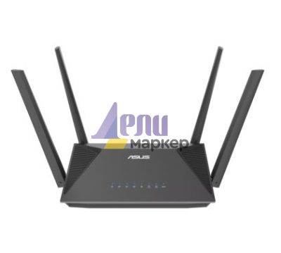 Рутер Asus RT-AX52, Dual-Band, Dual-Core 1.3GHz CPU, 128MB/256MB, Gigabit, Instant Guard, Traditional QoS, VPN server/client, IPTV, OFDMA, Beamforming, AiMesh