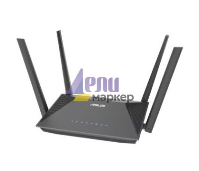 Рутер Asus RT-AX52, Dual-Band, Dual-Core 1.3GHz CPU, 128MB/256MB, Gigabit, Instant Guard, Traditional QoS, VPN server/client, IPTV, OFDMA, Beamforming, AiMesh