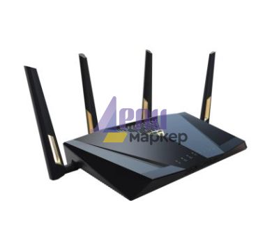 Рутер Asus Gaming Wireless Router, RT-BE88U, BE7200, Dual-Band, Quad-Core 2.6GHz CPU, 256MB/2GB Flash/RAM, 4K-QAM, MLO, 10G dual-port, SFP+, 2.5G quad-port, AiProtection Pro, Adaptive QoS, VPN Fusion, Instant Guard, IPTV, OFDMA, MU-MIMO, AiMesh, Black