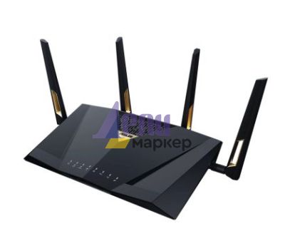 Рутер Asus Gaming Wireless Router, RT-BE88U, BE7200, Dual-Band, Quad-Core 2.6GHz CPU, 256MB/2GB Flash/RAM, 4K-QAM, MLO, 10G dual-port, SFP+, 2.5G quad-port, AiProtection Pro, Adaptive QoS, VPN Fusion, Instant Guard, IPTV, OFDMA, MU-MIMO, AiMesh, Black