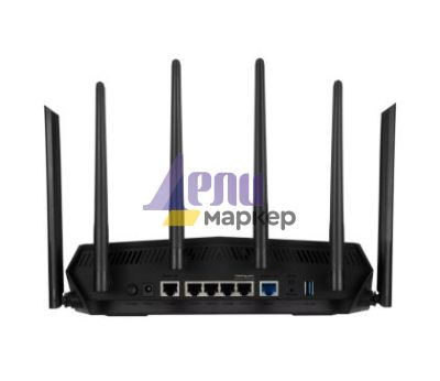 Рутер Asus Gaming Wireless Router, TUF Gaming-AX6000, AX6000, Dual-Band, Quad-Core 2.0GHz CPU, 256MB/512MB Flash/RAM, 2.5G dual-port, AiProtection Pro, Adaptive QoS, VPN Fusion, IPTV, OFDMA, MU-MIMO, Beamforming, Link Aggregation, Port forwarding, AiMesh,