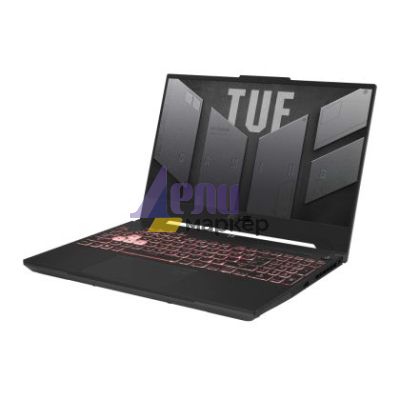 Лаптоп Asus TUF A15 FA507UV-LP014, AMD Ryzen 9 8940HS,15.6" FHD AG (1920x1080)144Hz, 16GB DDR5, 512 GB PCIe 4. RTX 4060 8GB GDDR6, Wi-Fi 6(802.11ax), Backlit Chiclet Keyboard 1-Zone RGB, No OS, Mecha Gray