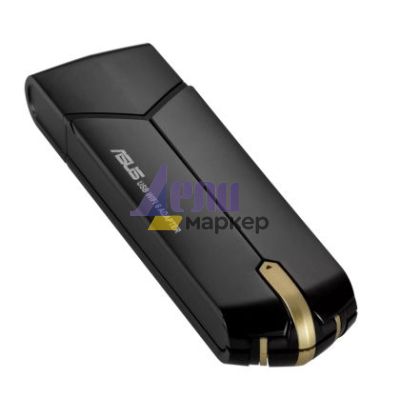 Адаптер Asus USB Adapter, USB-AX56, AX1800, Dual-Band, USB 3.2 Gen 1, OFDMA, MU-MIMO, 2x External antenna, Black