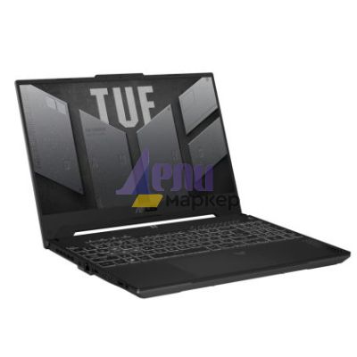 Лаптоп Asus TUF F15 FX507VV-LP148,Inteli7-13620H 2.4 GHz (24M  Cache, up to 4.9 GHz, 10 cores), 15.6" FHD (1080 x 1920) 16:9,144Hz,16GB DDR5 ,1TB PCIe 4.0,RTX 4060 8GB GDDR6, Wi-Fi 6(802.11ax)Backlit Chiclet Keyboard 1-Zone RGB, no OS, Mecha Gray