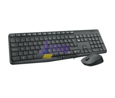 Комплект Logitech MK235 Wireless Keyboard and Mouse Combo - Grey - US INTL