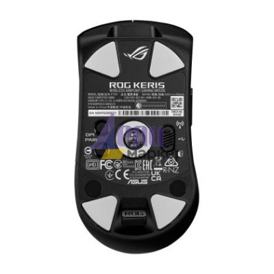 Мишка Asus ROG Keris Wireless AimPoint Gaming Mouse, Tri-mode connectivity (2.4GHz RF, Bluetooth, Wired), 36000 DPI sensor, 5 programmable buttons, ROG SpeedNova, Replaceable switches, Paracord cable, Black