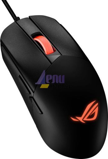 Мишка Asus ROG Strix Impact III Gaming Mouse, Semi-Ambidextrous, Wired, Lightweight, 12000 DPI sensor, 5 programmable buttons, Replaceable switches, Paracord cable, FPS gaming mouse, Black