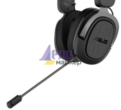 Слушалки Asus TUF Gaming H3 Wireless Headset (Discord Certified Mic, 7.1 Surround Sound, 50mm Drivers, Lightweight, 15 Hour Battery Life, 2.4 GHz via USB-C, For PC, PS5, Switch and Mobile Devices), Black