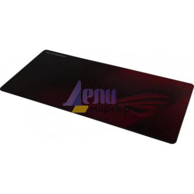 Подложка за мишка Asus ROG SCABBARD II is extended gaming mouse pad with protective nano-coating for a water-, oil-and dust-repellant surface, with anti-fray, flat-stitched edges and a non-slip rubber base