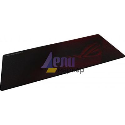 Подложка за мишка Asus ROG SCABBARD II is extended gaming mouse pad with protective nano-coating for a water-, oil-and dust-repellant surface, with anti-fray, flat-stitched edges and a non-slip rubber base