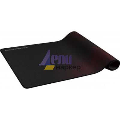 Подложка за мишка Asus ROG SCABBARD II is extended gaming mouse pad with protective nano-coating for a water-, oil-and dust-repellant surface, with anti-fray, flat-stitched edges and a non-slip rubber base