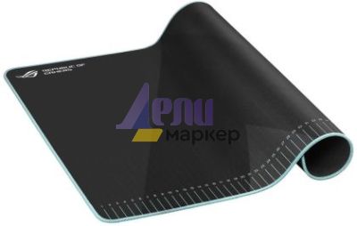 Подложка за мишка Asus ROG Hone Ace Aim Lab Edition Gaming Mouse Pad, 508 X 420 x 3 mm, Large Size, Soft, Hybrid Cloth Material, Non-Slip Rubber Base, Esports & FPS Gaming,Black