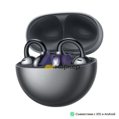 Слушалки Huawei FreeClip Dove-T00 Black, Bluetooth 5.3, 20Hz - 20 KHz, 55mAh