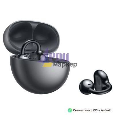 Слушалки Huawei FreeClip Dove-T00 Black, Bluetooth 5.3, 20Hz - 20 KHz, 55mAh
