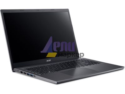 Лаптоп Acer Aspire 5, A515-57-58LR, Intel Core i5-1235U (1.30 GHz up to 4.40 GHz, 12MB), 15.6" QHD IPS SlimBezel (2560x1440), 300nit, sRGB100%, 16GB DDR4 (2*8), 512GB PCIe NVMe SSD, Intel Iris Xe,WiFi AX, BT, HD Cam, KB Backlight, FPR, Linux, Gray