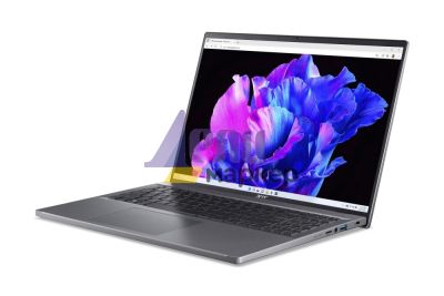 Лаптоп Acer Swift GO 16, SFG16-71-531N, Core i5-1335U (up to 4.6GHz, 12MB), 16" (WUXGA 1920 x 1200) IPS, 400nit, SRGB100%, 16GB LPDDR5, 1024GB PCIe SSD, Intel Iris Xe, QHD cam, WIFI 6E BT 5.0 INTEL CNVi, Mirco SD, Backlit KB, FPR, ESHELL, Gray