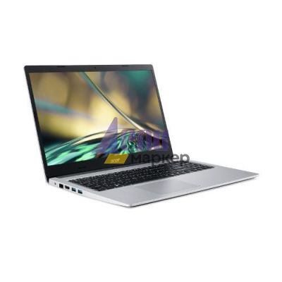 Лаптоп Acer Aspire 3, A315-43-R8L3, AMD Ryzen 5 5500U (2.1GHz up to 4.00GHz, 8MB), 15.6" FHD (1920x1080) IPS, HD Cam, 8GB DDR4, 512 SSD PCIe, Radeon Vega Graphics, RJ-45, 802.11ac, BT 4.2, Linux, Silver