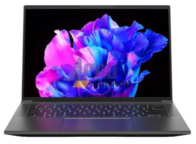 Лаптоп Acer Swift X, SFX14-71G-7591, Core i7-13700H (up to 5.0GHz, 24MB), 14.5" WQXGA (2560 x 1600) IPS, 120Hz, SlimBezel, 16GB LPDDR5, 1024GB PCIe SSD, GeForce RTX 3050 6G-GDDR6, Micro SD, WIFI 6E BT 5.0 INTEL Killer CNVi, Backlit KB, FPR, Win 11 PRO, Gr