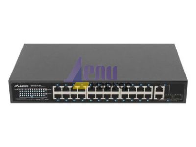 Комутатор Lanberg switch 24x 100mb poe+/2x combo rack 19" gigabit ethernet 360w v2
