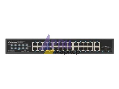 Комутатор Lanberg switch 24x 1GB poe+/2x GB 2x sfp rack 19" gigabit ethernet 360w