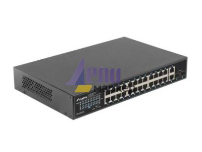 Комутатор Lanberg switch 24x 1GB poe+/2x GB 2x sfp rack 19" gigabit ethernet 250w