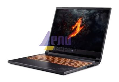 Лаптоп Acer Nitro 16, ANV16-41-R3NF, AMD Ryzen 5 8645HS, (4.30GHz up to 5.00GHz,16MB),16" WQXGA (1920x1600) IPS 165Hz, 1*16GB DDR5 (1 slot free), 512 GB PCIe NVMe SSD, GeForce RTX 3050 6GB GDDR6, Wifi 802.11AX, BT 5.3, No Os, Black