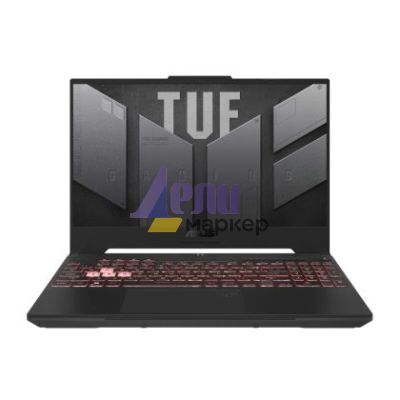 Лаптоп Asus TUF A15 FA507NVR-LP080, AMD Ryzen 7  7435HS  3.1GHz (20MB Cache, up to 4.55GHz, 8 cores, 16 Threads), 15" FHD(1920 x 1080) 16:9,16GB DDR5 ,512GB  PCIe 4.0,RTX 4060 6GB GDDR6, Wi-Fi 6(802.11ax)Backlit Chiclet Keyboard 1-Zone RGB, no OS, Mecha G