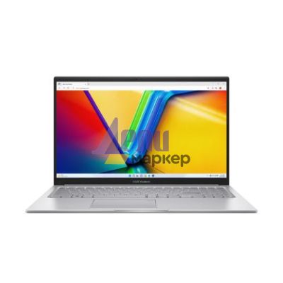Лаптоп Asus Vivobook X1504VA-BQ1643W, Intel i5-1334U  1.3 GHz (12MB Cache, up to 4.6 GHz), 15.6" FHD,(1920x1080),16GB DDR4 ( 8 ON BD), SSD 512GB G3,Backlit Chiclet Keyboard, Windows 11 Home, Silver