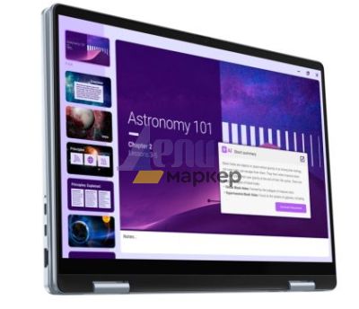 Лаптоп Dell 14 Plus 2-in-1 DB04250, Intel Ultra 7 256V (47 TOPS NPU, 8 cores, up to 4.8 GHz), 14" 16:10 FHD+(1920x1200) Touch 300nits WVA AG, 16GB, LPDDR5X, 8533MT/s (onboard), 512GB M.2 SSD PCIe, Intel Arc, FHD RGB and Mic, Wi-Fi 7, FPR, Backlit Kb, Win