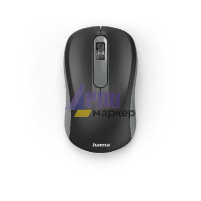 Мишка HAMA AMW-200 Безжична оптична, USB, Черен/Сив