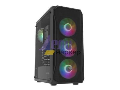 Кутия за компютър Fury PC Case Shobo SH4F RGB Midi Tower, Window, Black