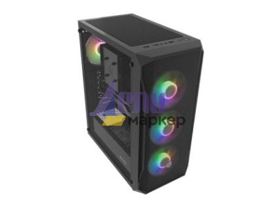 Кутия за компютър Fury PC Case Shobo SH4F RGB Midi Tower, Window, Black
