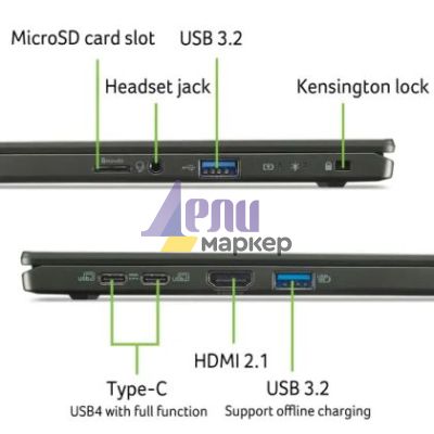 Лаптоп Acer Swift Edge SFE16-44-R72Z, AMD Ryzen 7 8840U with AI(up to 5.1GHz, 16MB), 16