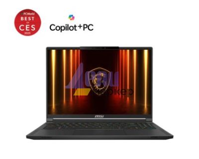 Лаптоп MSI Stealth A16 AI+ A3XWHG, NVIDIA GeForce RTX 5070 Ti 12GB GDDR7 992 AI TOPS, AMD Ryzen AI 9 HX 370 (12C, 24T, Up to 5.1 GHz 24 MB L3), 16" 16:10 QHD+ (2560x1600) OLED, 240hz, 1ms, 32GB DDR5 LPDDR5x-7500, 2TB  PCIe Gen4x4 SSD, Wi-Fi 7, Windows 11