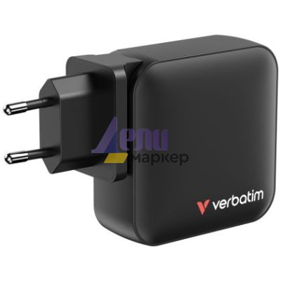 Зарядно устройство Verbatim Mini GaN Charger 165W 4 Port US plug with EU and UK adaptors