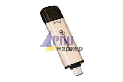 Памет Transcend 512GB, USB3.2, Pen Drive, TLC, High Speed, Type-C