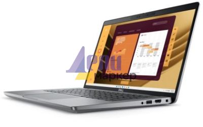 Лаптоп Dell Latitude 5450, Intel Core Ultra 5 135U vPro (12 MB cache, 12 cores, up to 4.4 GHz Turbo), 14.0" FHD (1920x1080) AG,4G, 16 GB, DDR5, 5600 MT/s, 512 GB, SSD PCIe M.2, Intel Graphics, FHD IR Cam and Mic, Wi-Fi 6E, FPR, Backlit Kb, Win 11 Pro, 3Y