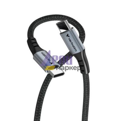 Кабел Verbatim Sync & Charge USB-C to USB-C 60W 120 cm